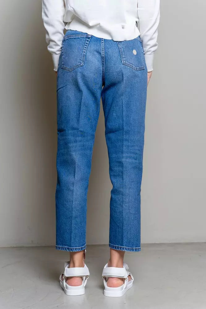 Elevated Blue High-Waist-Jeans für Damen