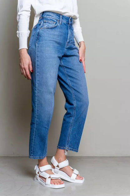 Elevated Blue High-Waist-Jeans für Damen