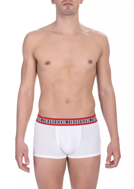 Weiße Herren-Boxershorts aus Baumwolle