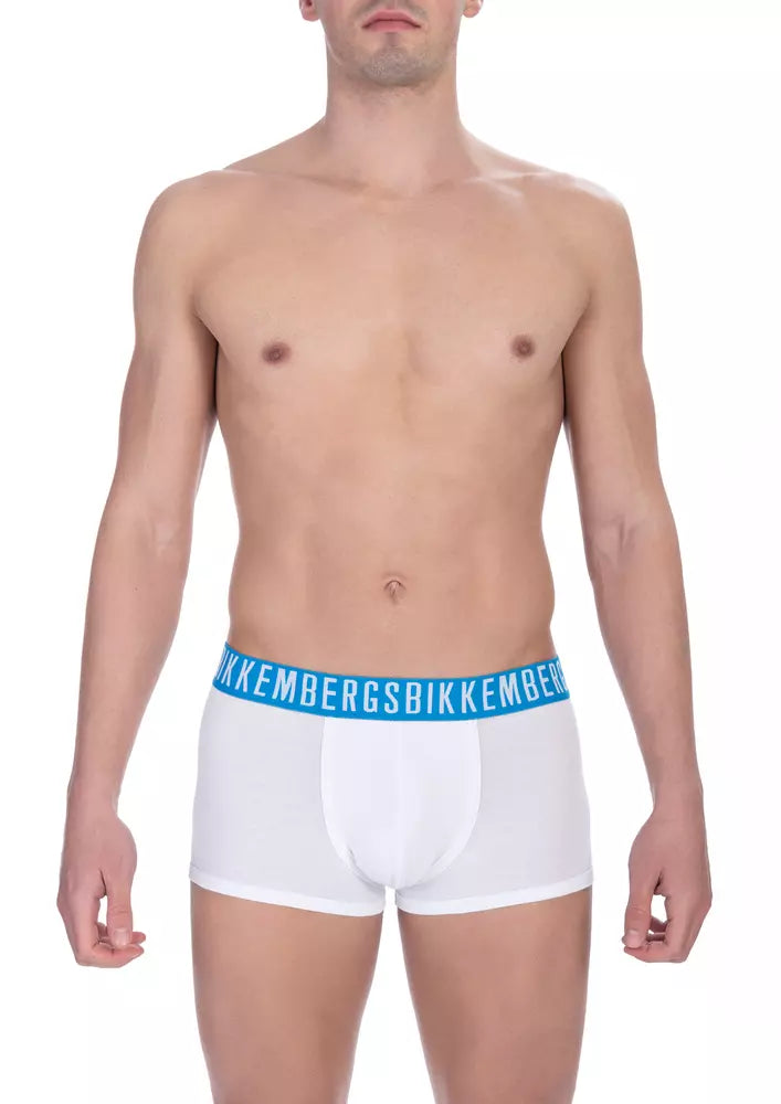 Weiße Herren-Boxershorts aus Baumwolle