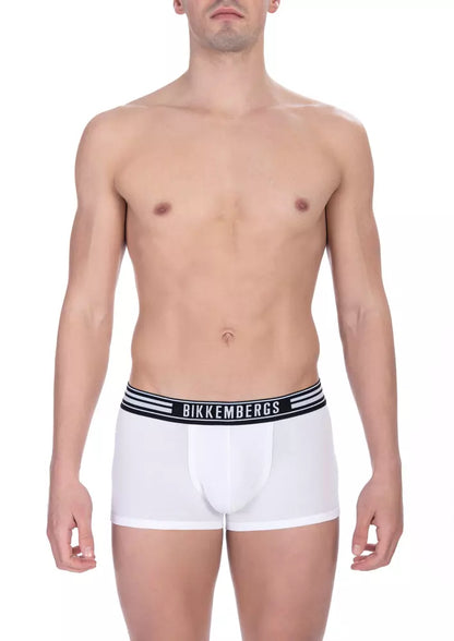 Weiße Herren-Boxershorts aus Baumwolle