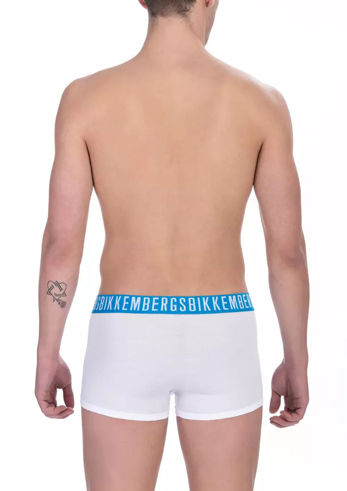 Weiße Herren-Boxershorts aus Baumwolle