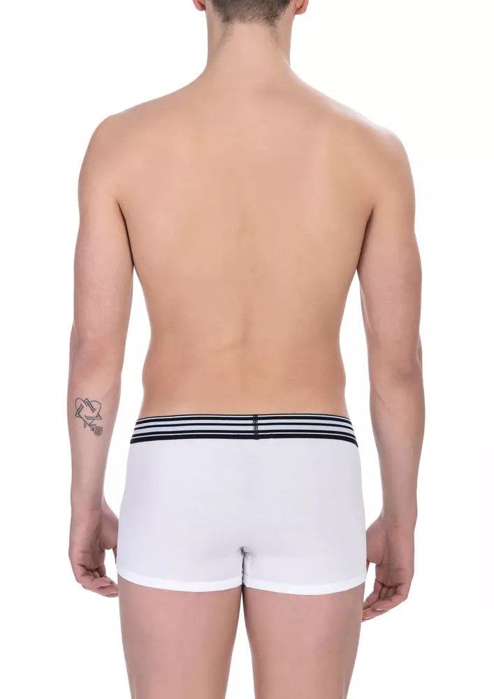 Weiße Herren-Boxershorts aus Baumwolle