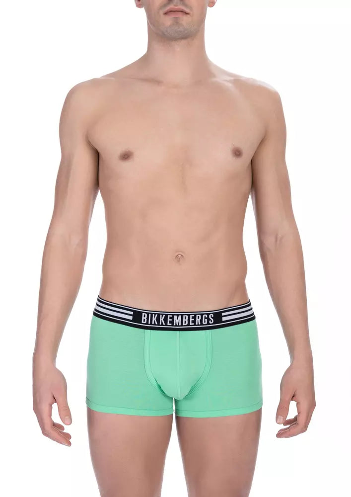 Grüne Herren-Boxershorts aus Baumwolle