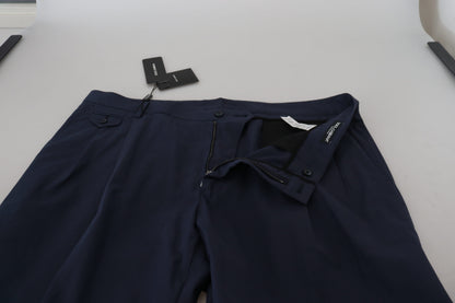 Elegant Dark Blue Chino Dress Pants