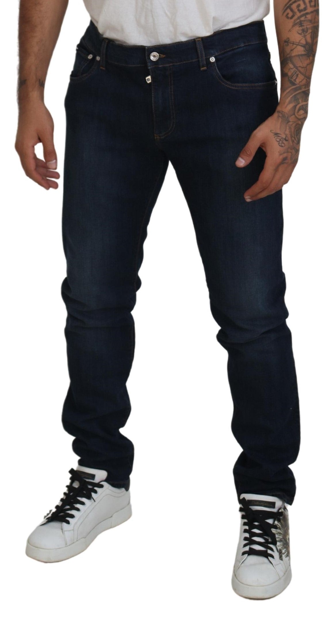 Schicke Skinny Jeans in Dunkelblau