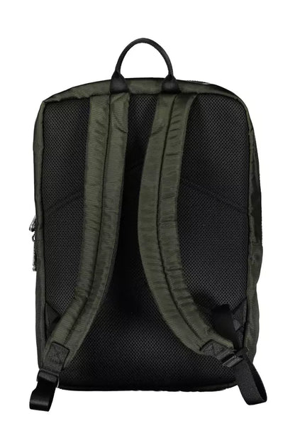 Green Polyester Men Backpack