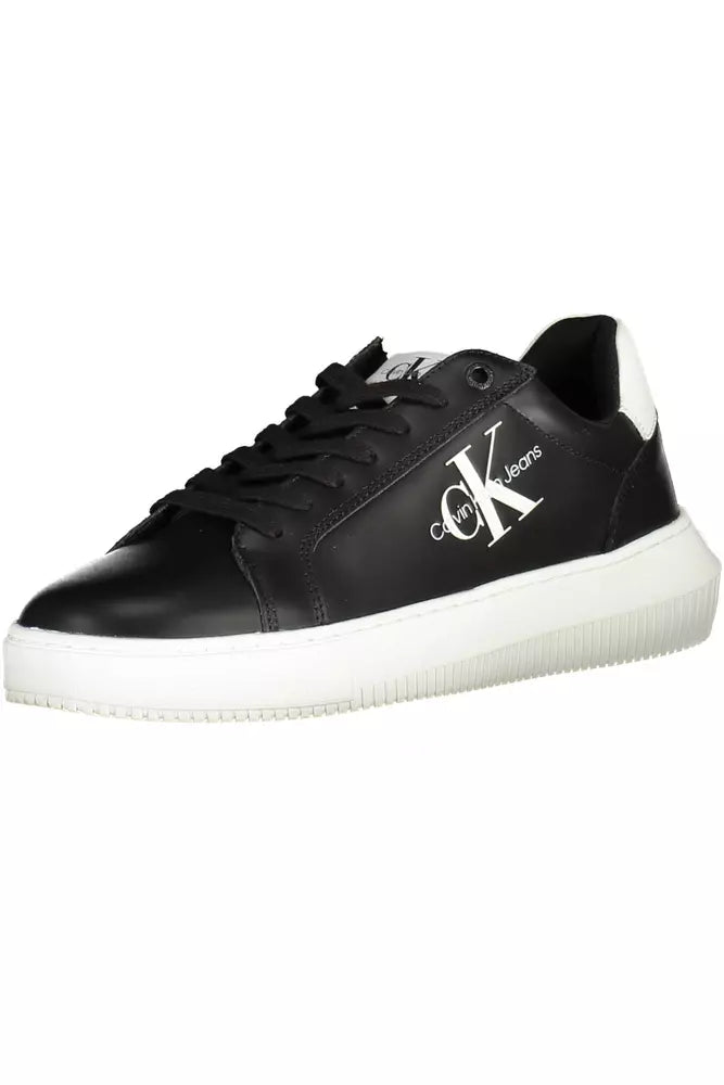 Black Leather Men Sneaker