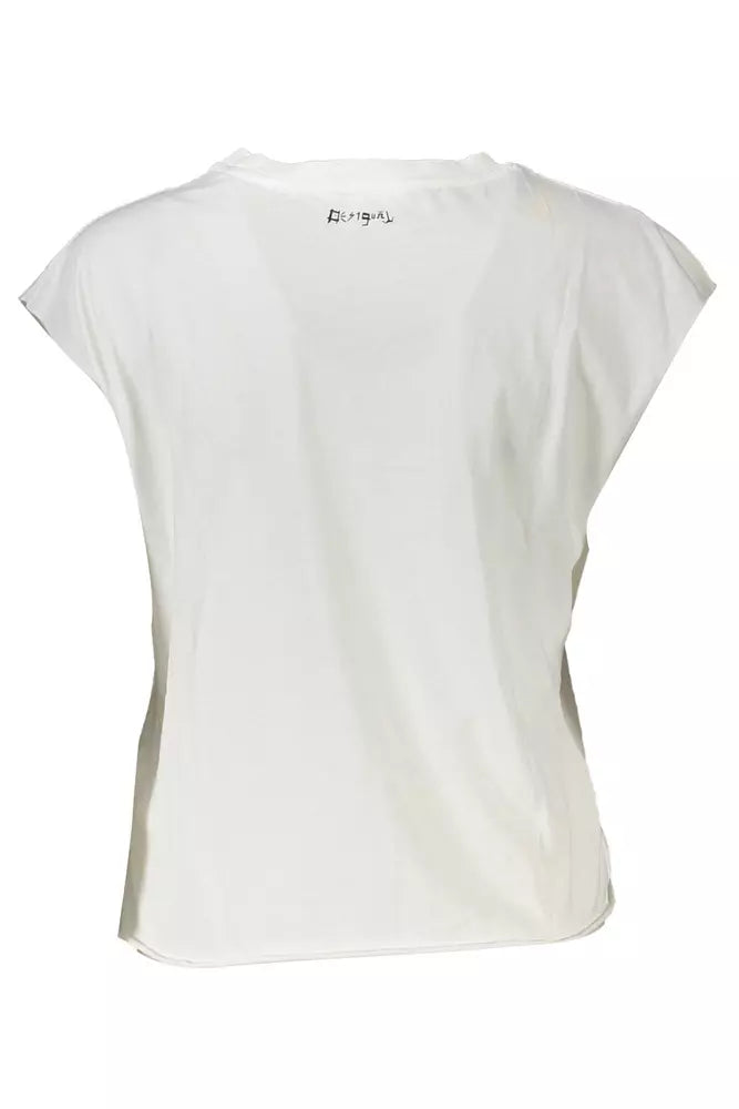 Weißes Baumwoll-T-Shirt für Damen