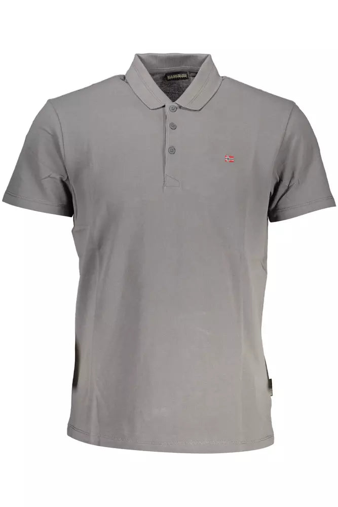 Graues Poloshirt aus Baumwolle für Herren