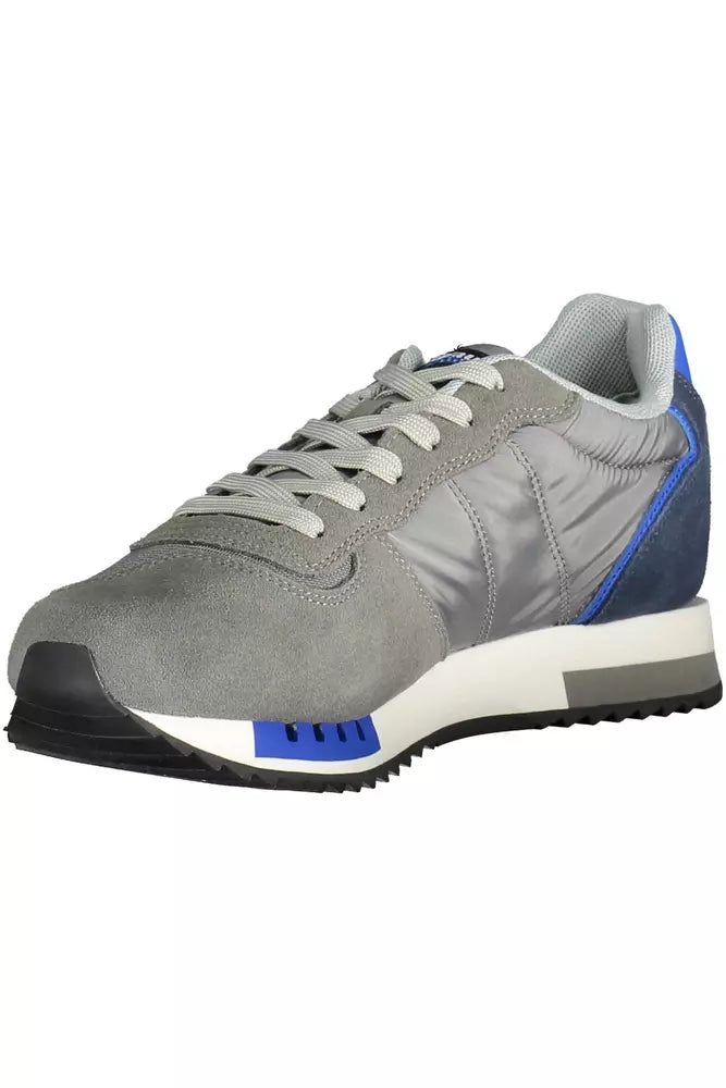 Graue Leder Herren Sneaker