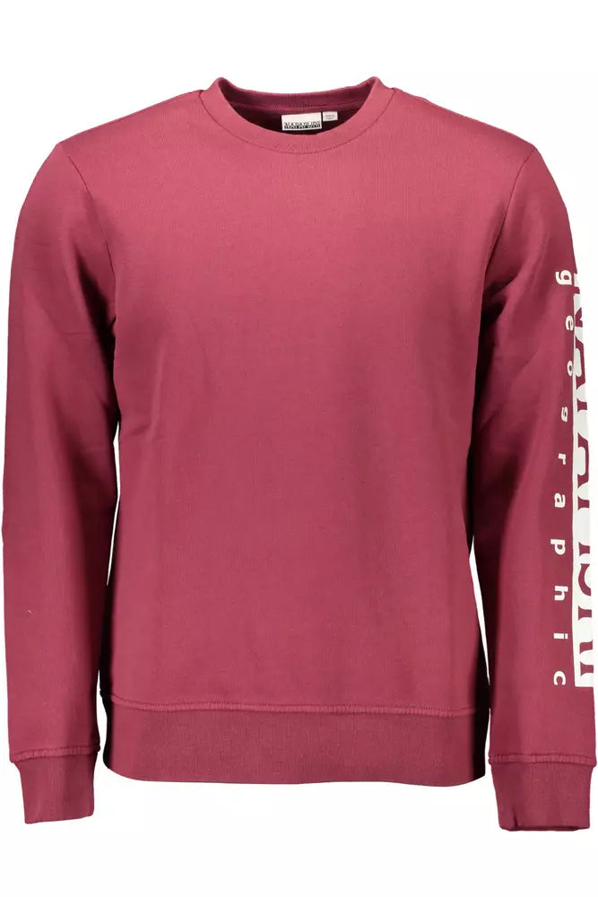 Red Cotton Men Sweater