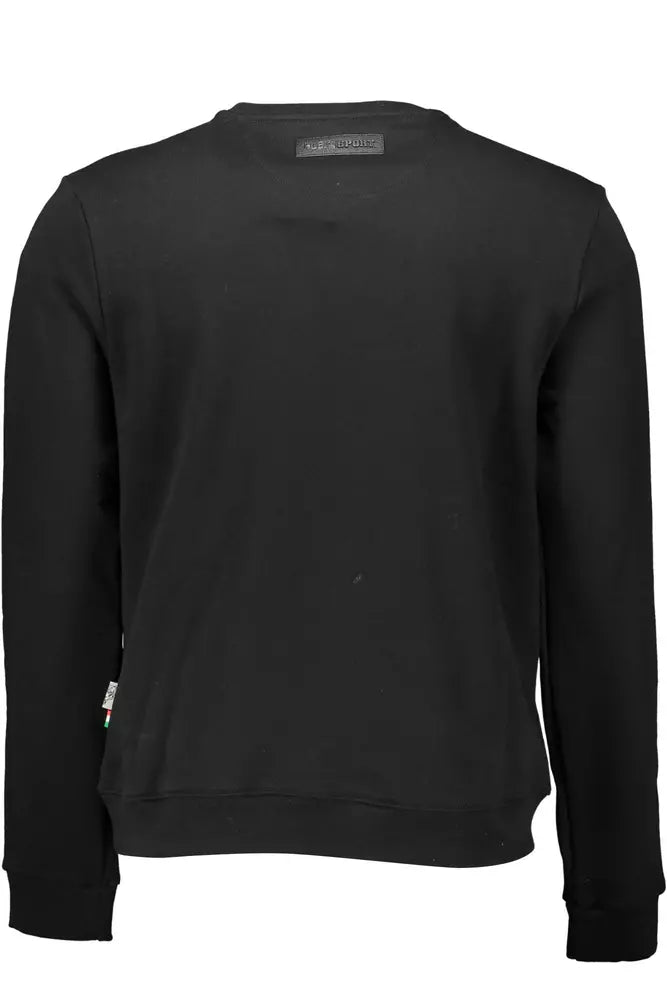 Black Cotton Men Sweater