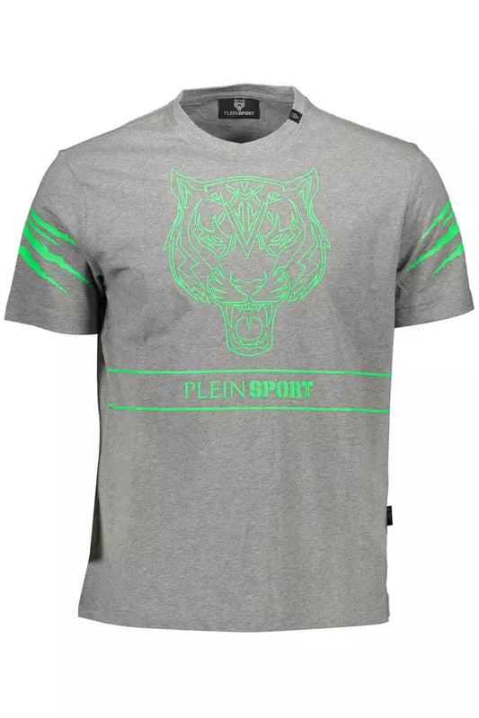 Graues Baumwoll-T-Shirt für Herren