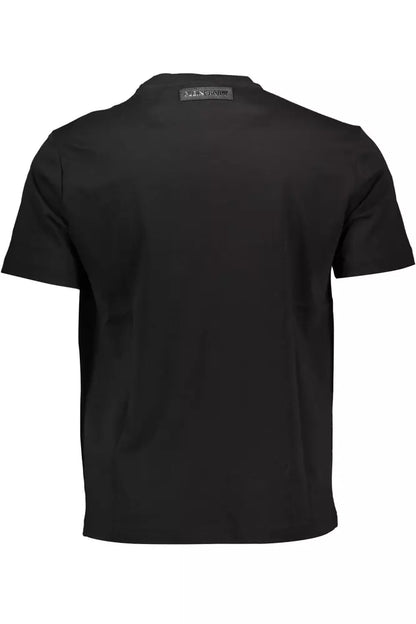 Black Cotton Men T-Shirt