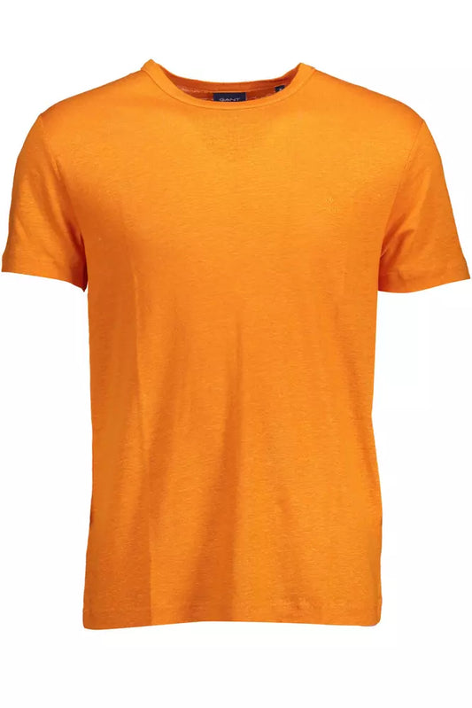 Oranges Leinen-T-Shirt für Herren