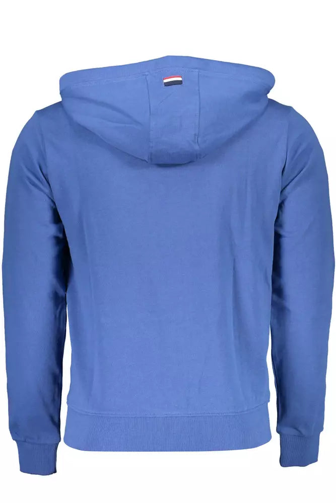 Blue Cotton Men Sweater