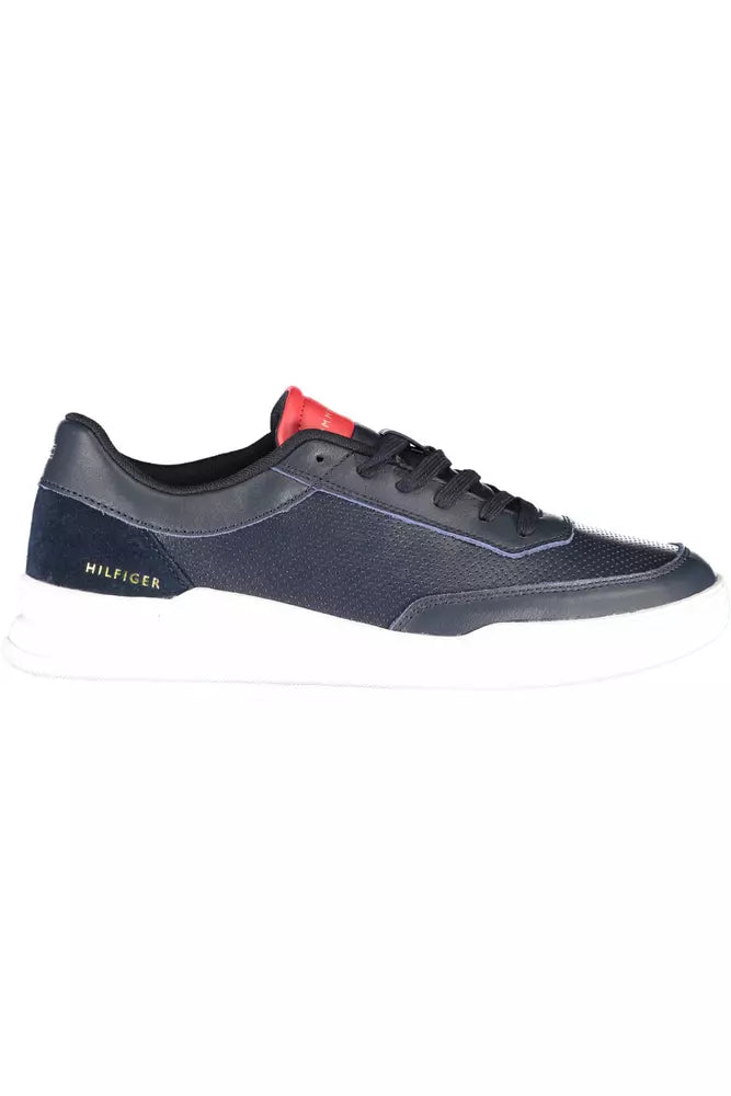 Blue Leather Men Sneaker