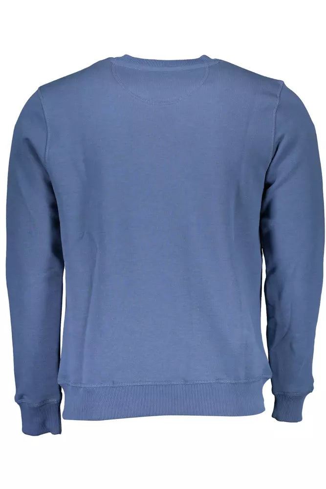 Blue Cotton Men Sweater