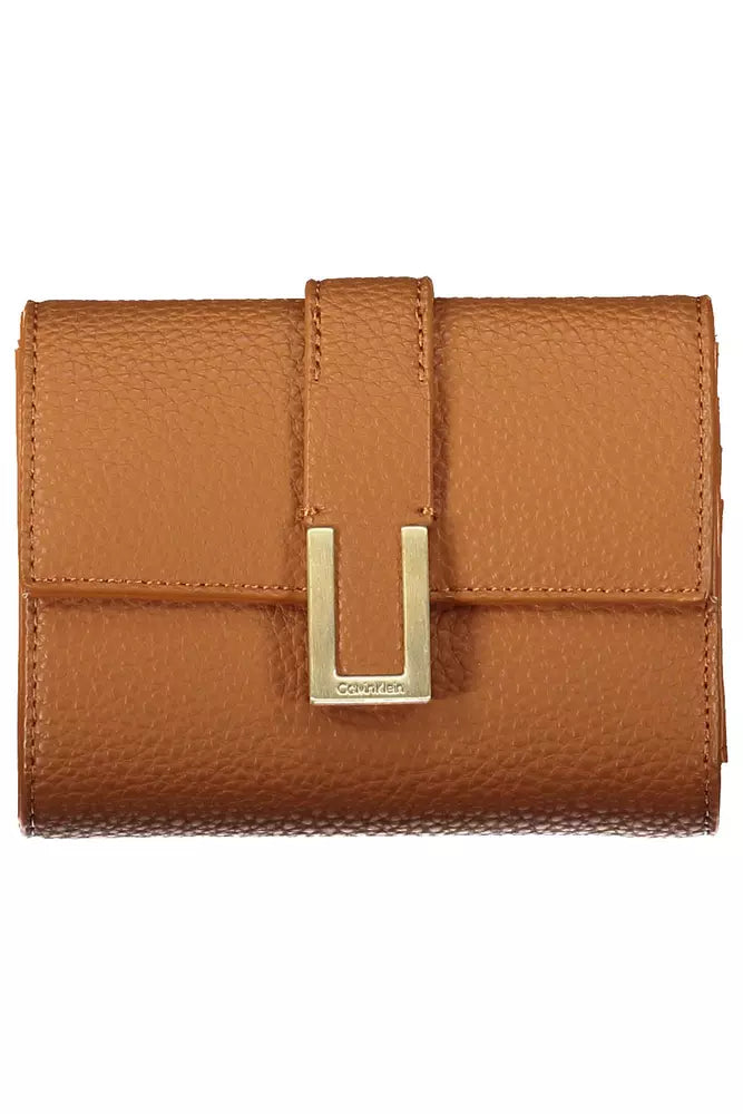 Brown Polyester Women Wallet