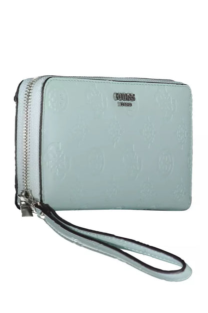 Light Blue Polyethylene Women Wallet