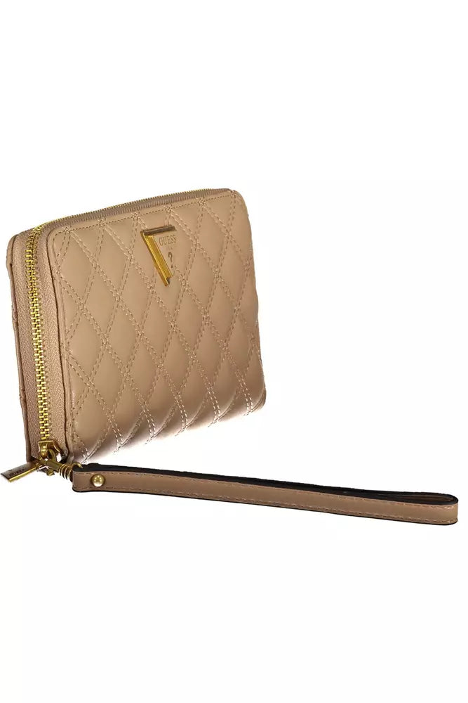 Beige Polyethylene Women Wallet