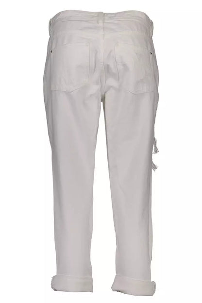 White Cotton Women Jeans