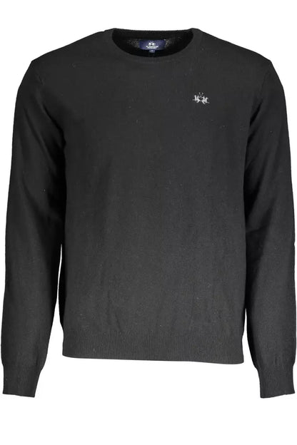 Black Wool Men Sweater