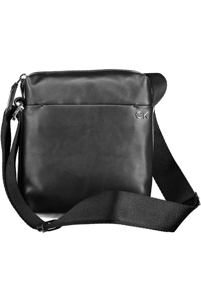 Black Polyester Men Shoulder Bag