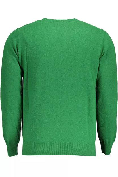 Green Wool Men Sweater