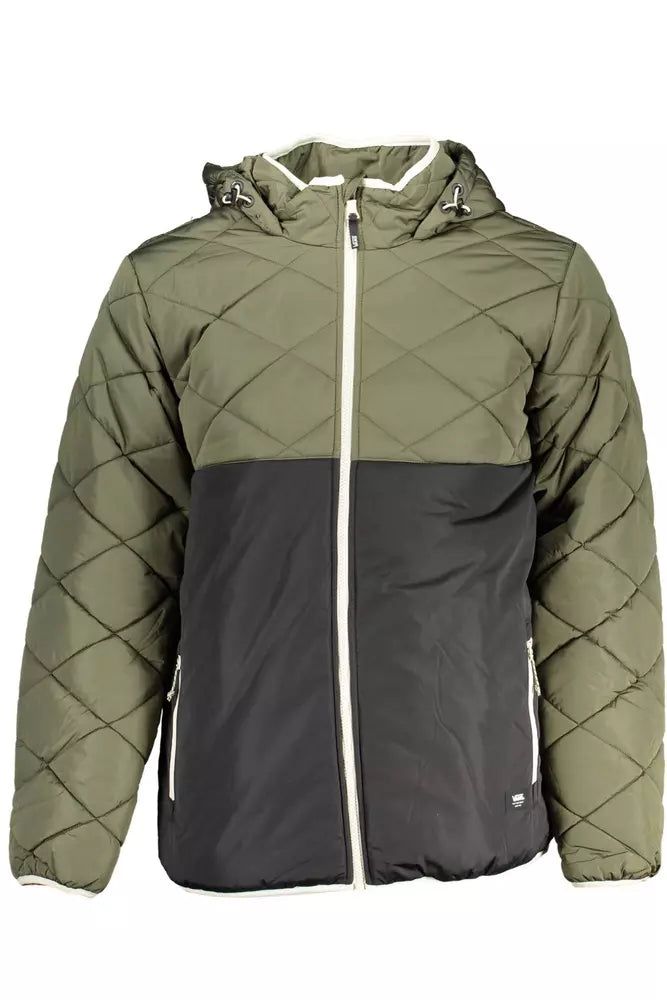 Grüne Polyester-Herrenjacke