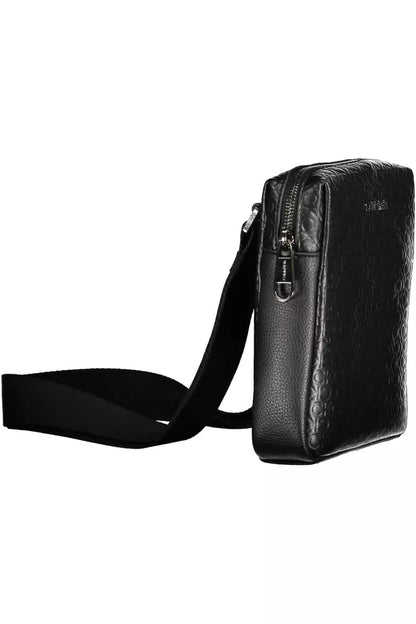 Black Polyester Men Shoulder Bag