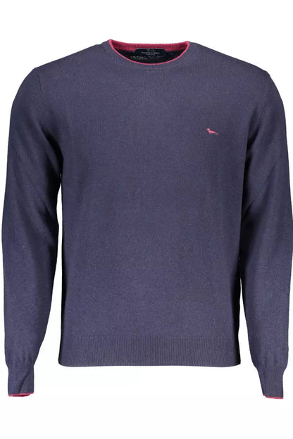 Blue Wool Men Sweater