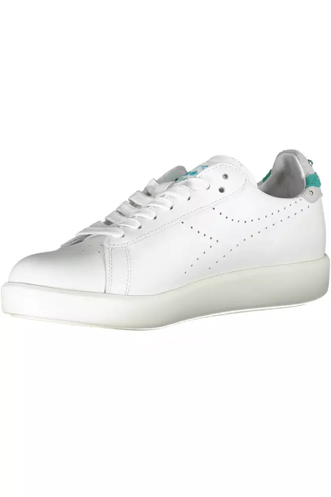 Weiße Leder Damen Sneaker