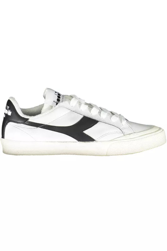 Weiße Leder Damen Sneaker