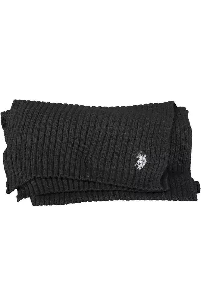 Black Wool Men Scarf