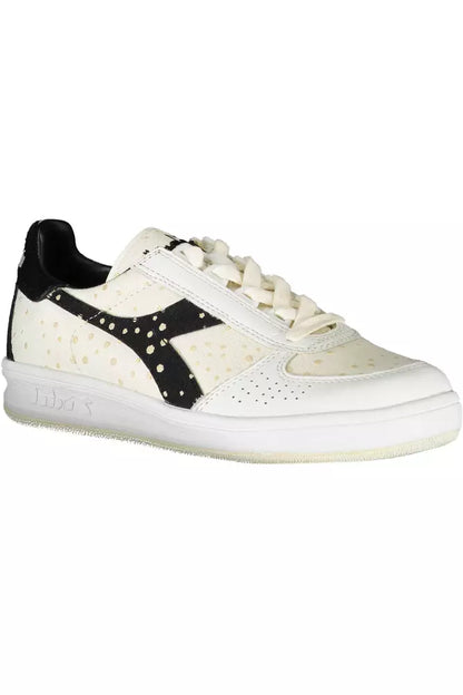 Weiße Leder Damen Sneaker