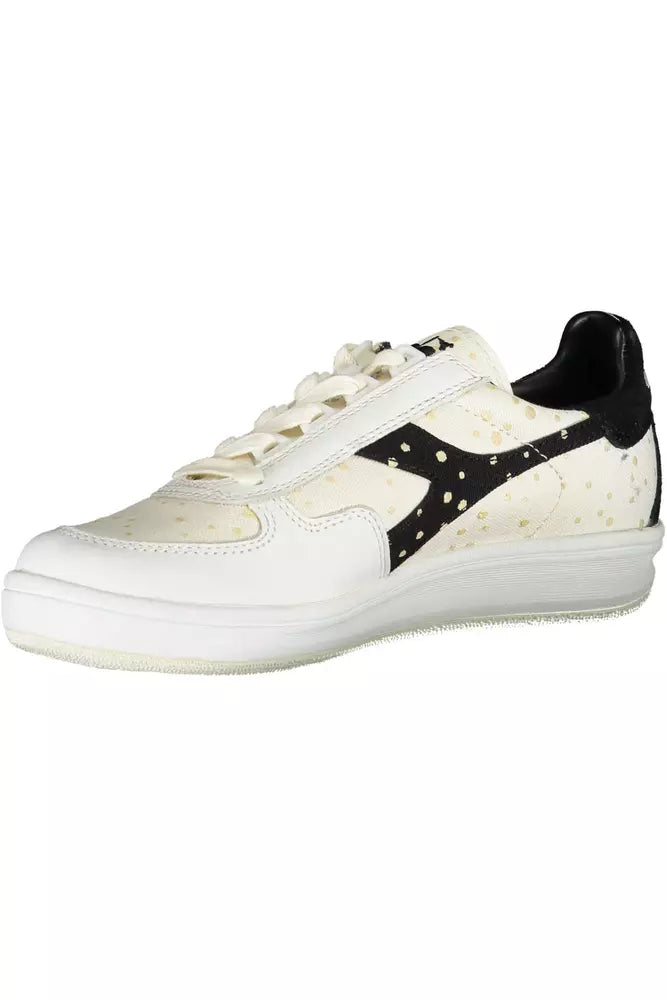 Weiße Leder Damen Sneaker