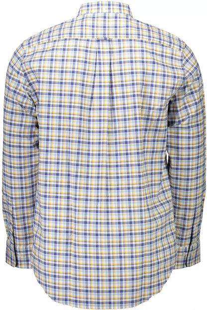 Yellow Cotton Men Shirt