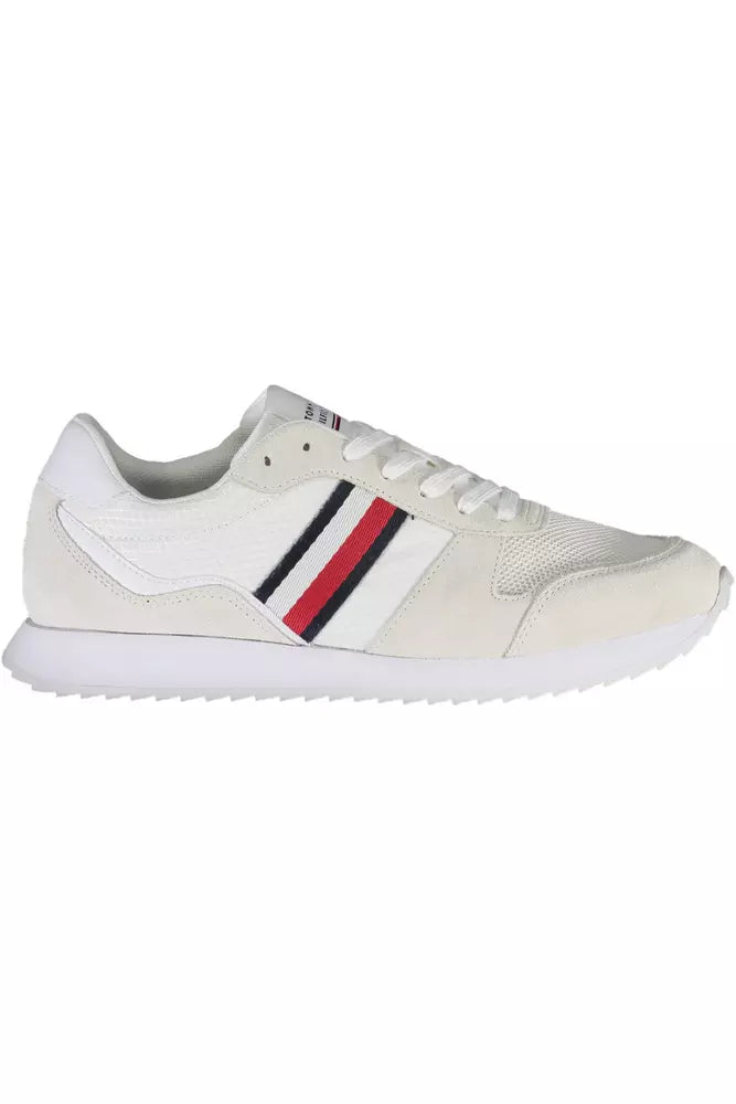 Weißer Polyester-Sneaker für Herren