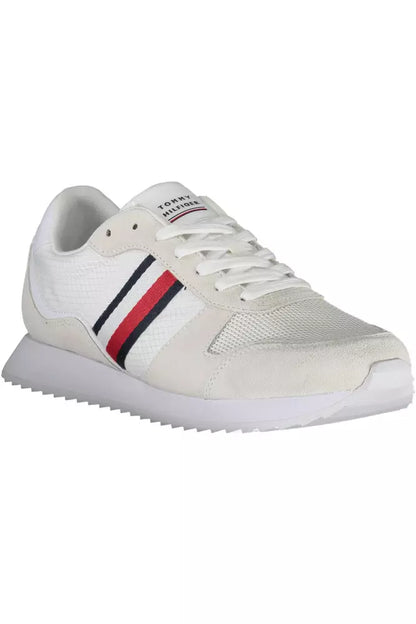 Weißer Polyester-Sneaker für Herren