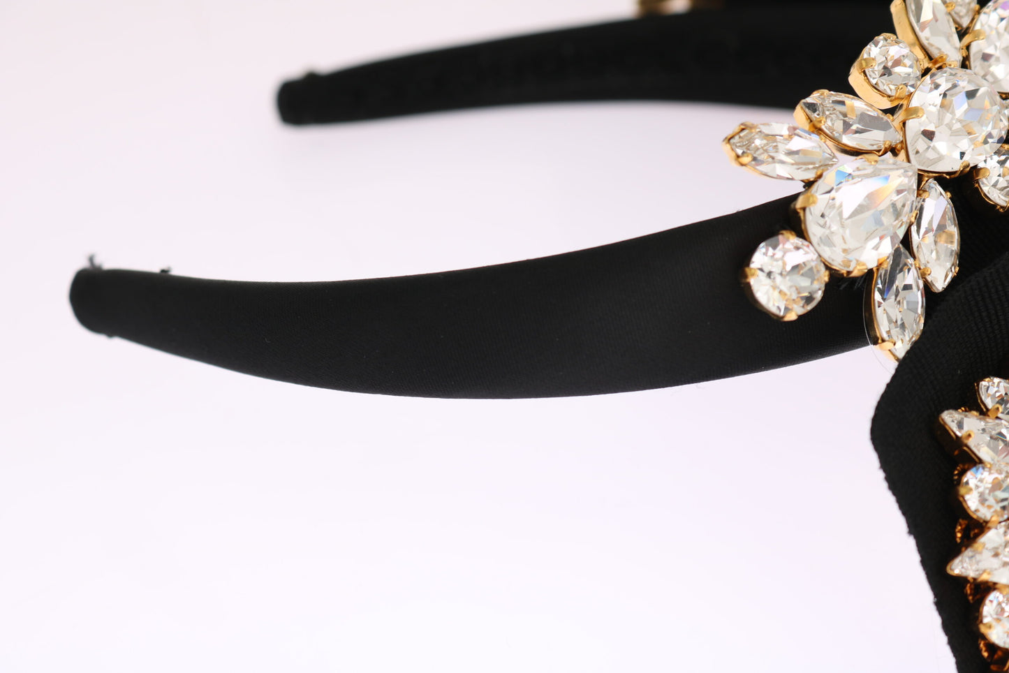 Elegantes schwarzes Kristall-Stirnband-Diadem