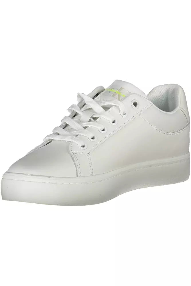 Weiße Leder Damen Sneaker