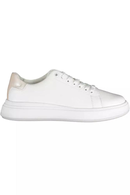 Weiße Leder Damen Sneaker