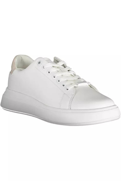 Weiße Leder Damen Sneaker