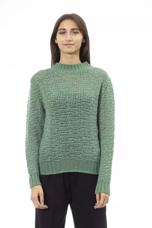 Grüner Polyamid-Pullover für Damen