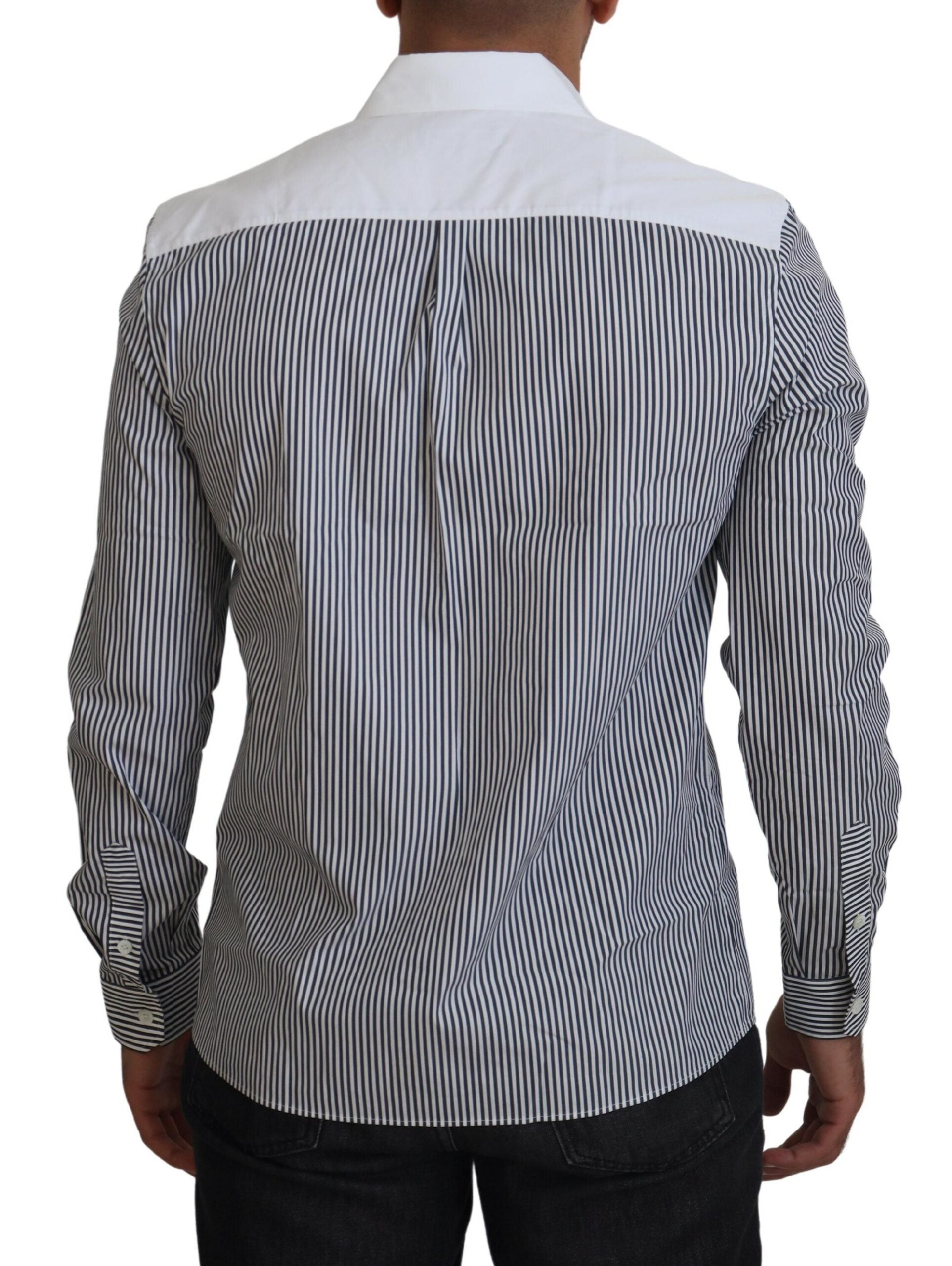 Slim Fit Striped Casual Shirt with Channel Motive