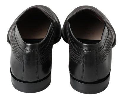 Elegante Slipper-Loafer aus schwarzem Leder