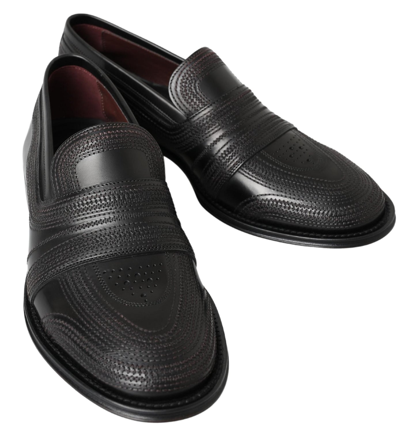 Elegante Slipper-Loafer aus schwarzem Leder