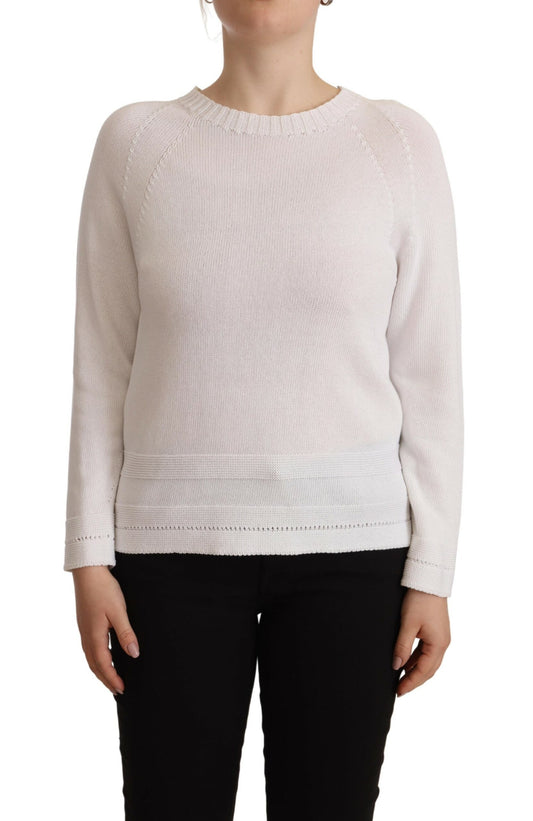 Eleganter weißer Pullover aus Baumwolle